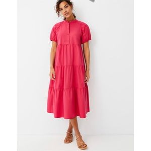 Tiered Midi Shirtdress
